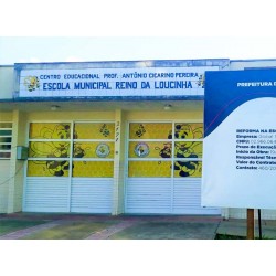 Com a reforma do Reino da Loucinha os alunos terão aulas em espaços provisórios